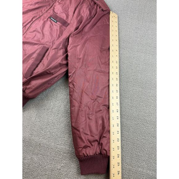 Vintage Members Only Bomber Jacket Mens 44 Crimson Red Cafe Racer Full Zip 80s - Picture 8 of 14
